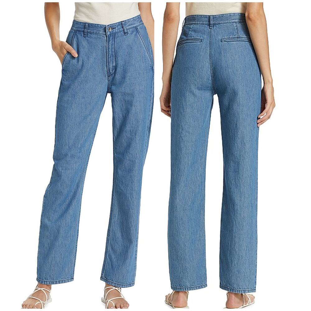 Rag & Bone NWT Alex Tailored High Rise Straight Leg Jeans Size 29 Linen Blend
